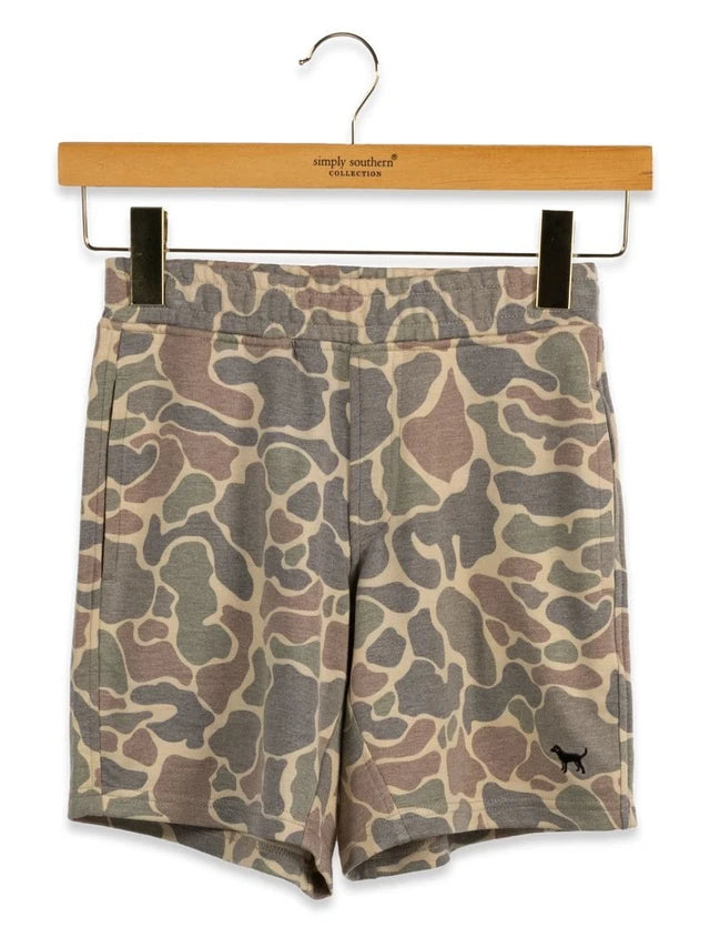 Simply Southern Youth Performance Camo Shorts