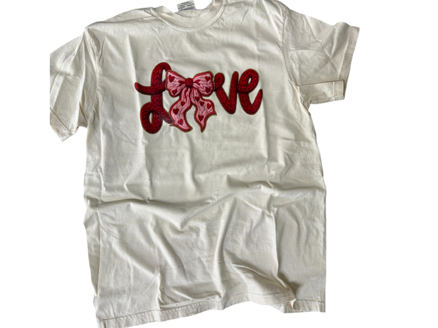 3 Kids & a Press Love Bow Cream Tee