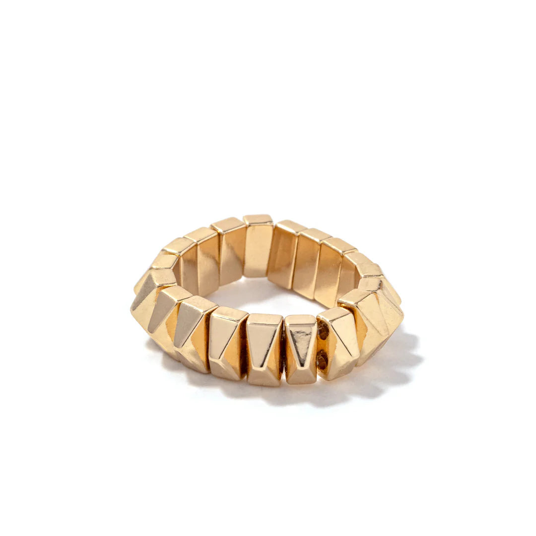 Erimish Gold Pyramid Ring