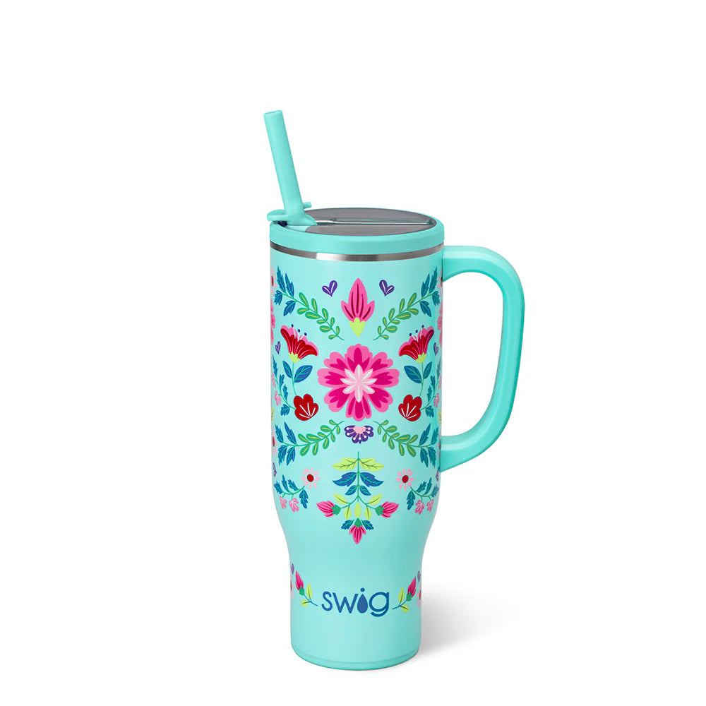 SWIG Flora Azul Mega Mug 30oz