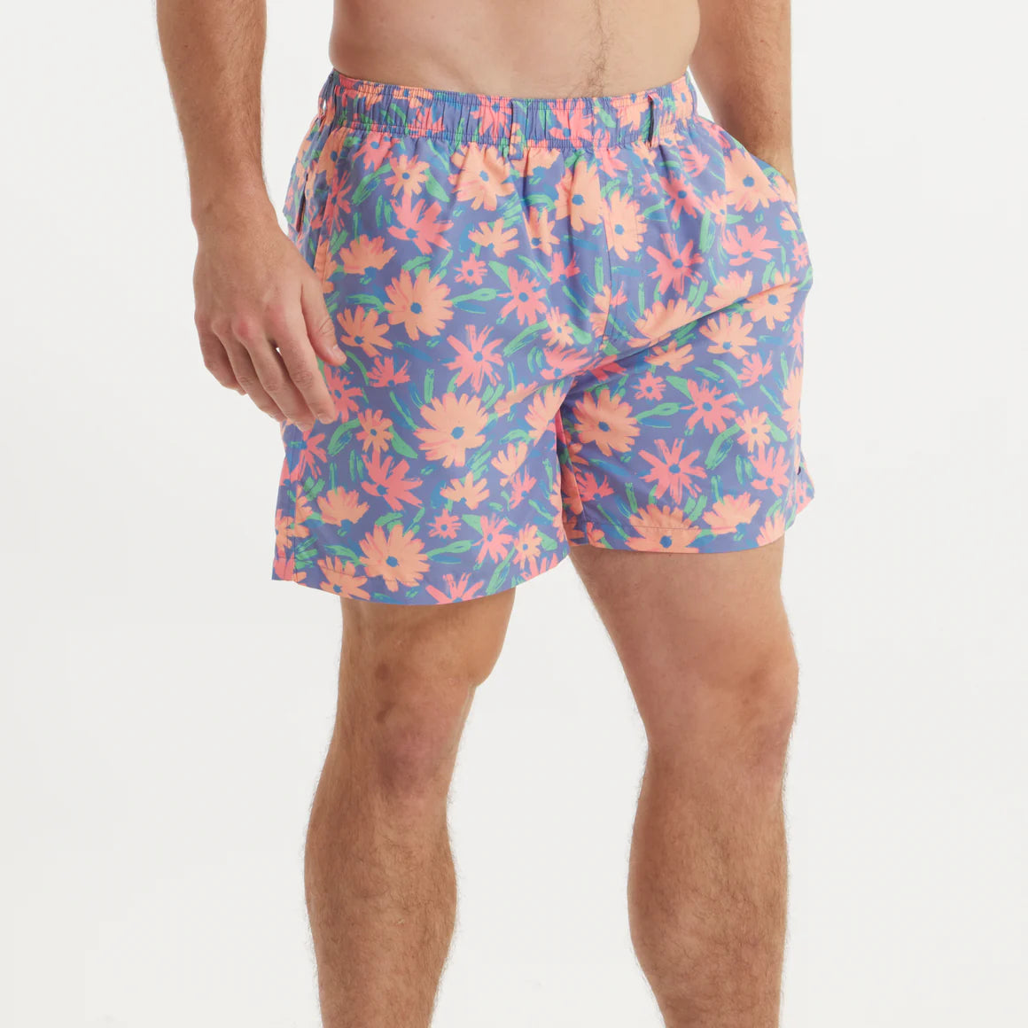Southern Marsh Mountain Purple Harbor Lined Pushing Daisies Swim Trunks