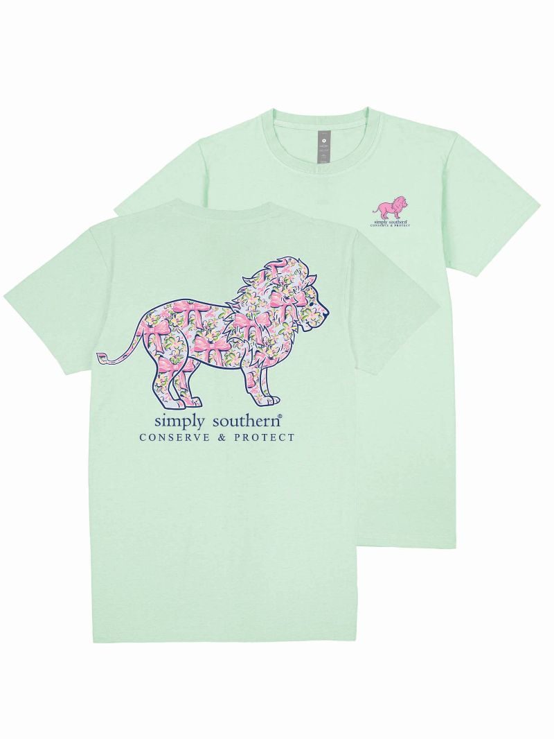 Simply Southern Daisy and Bow Lion Tee