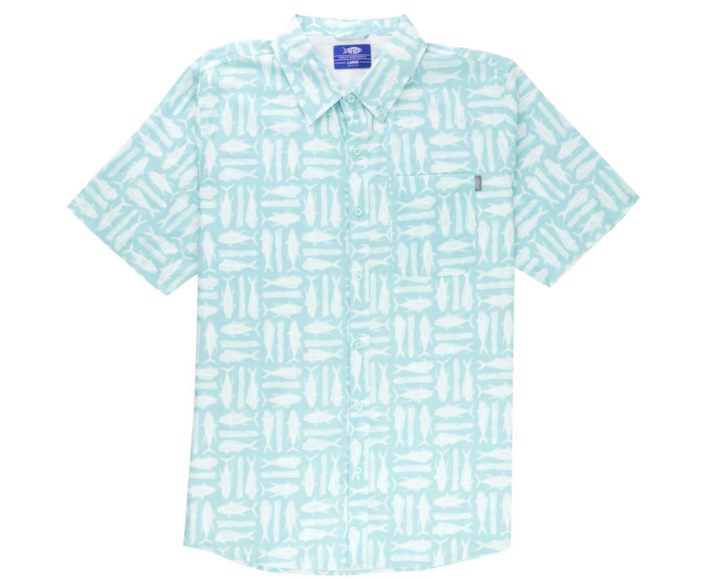 AFTCO Boatbar Pastel Turquoise SS Shirt