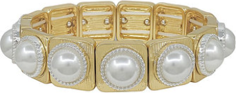 Linked Pearl Dome Shape Bracelet