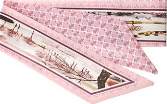 Flower Print Twilly Scarf