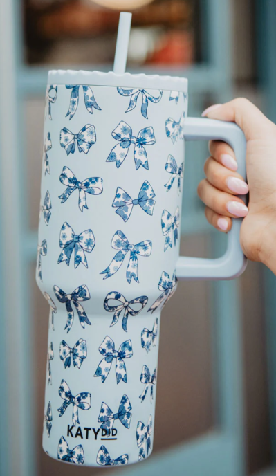 Katydid Chinoserie Coquette Bows 38 Oz Tumbler