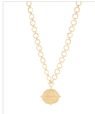 Sunburst Oval Pendant Necklace