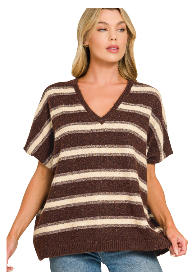 Stripped Brown Shirt