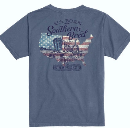 Southern Fried Cotton Youth Southern Bred Tractor T-Shirt