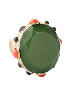 Oval Bead Scarf Ring