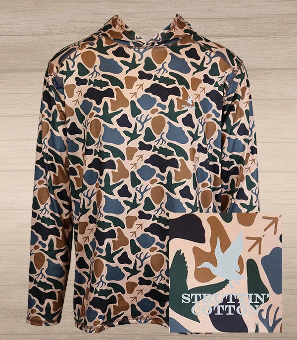 Struttin' Cotton Standout Camo Performance Hoodie
