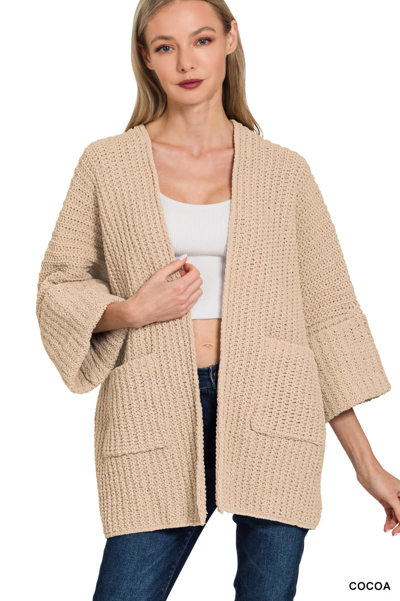 Cocoa Oversized Open Sweater Cardigan