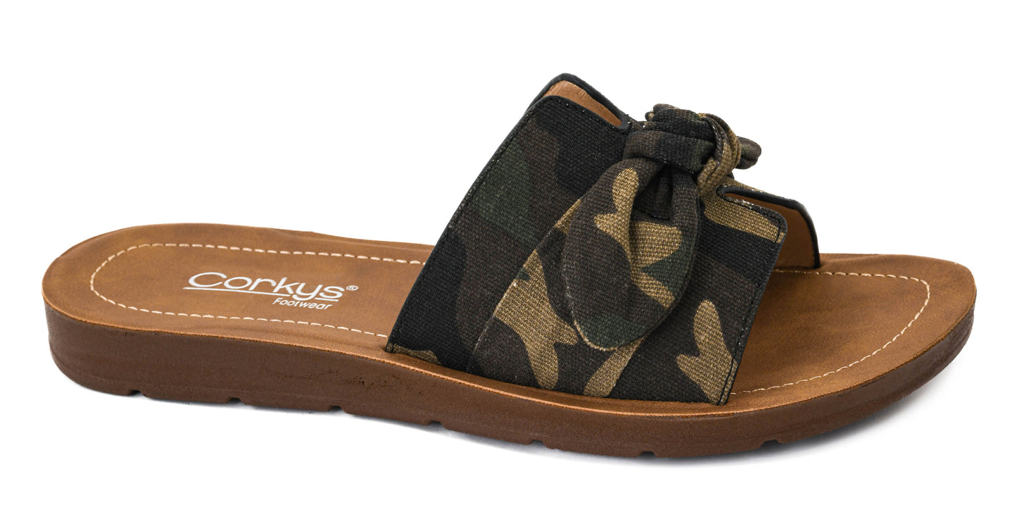 Corky's Too Cute Camo Slip-On Sandals