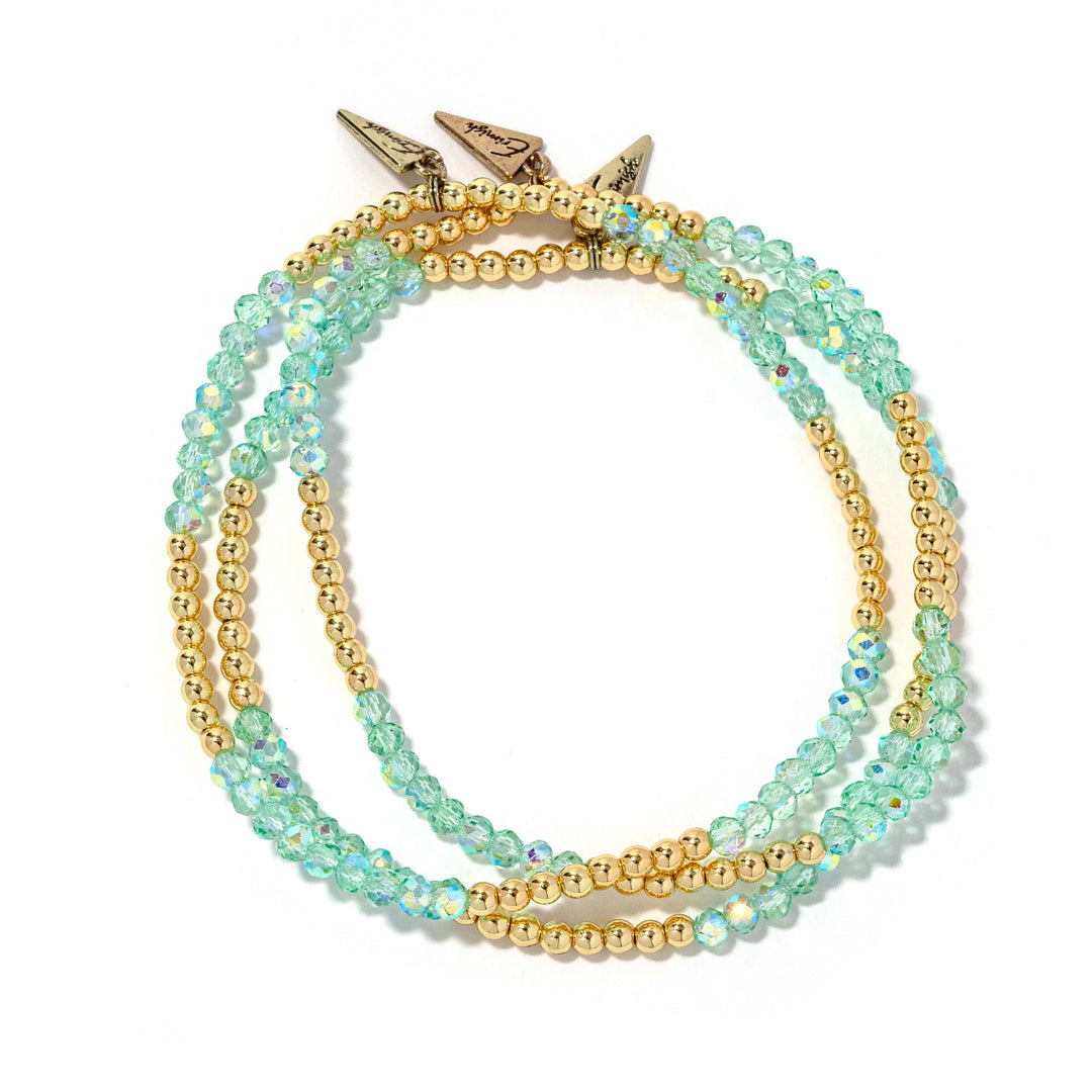 Erimish Twinkle Twinkle Anklet in Mint Gold