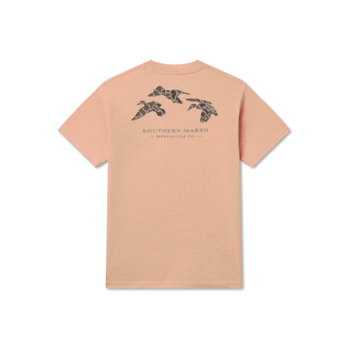 Southern Marsh Washed Sherbet Camo Flying Ducks Tee