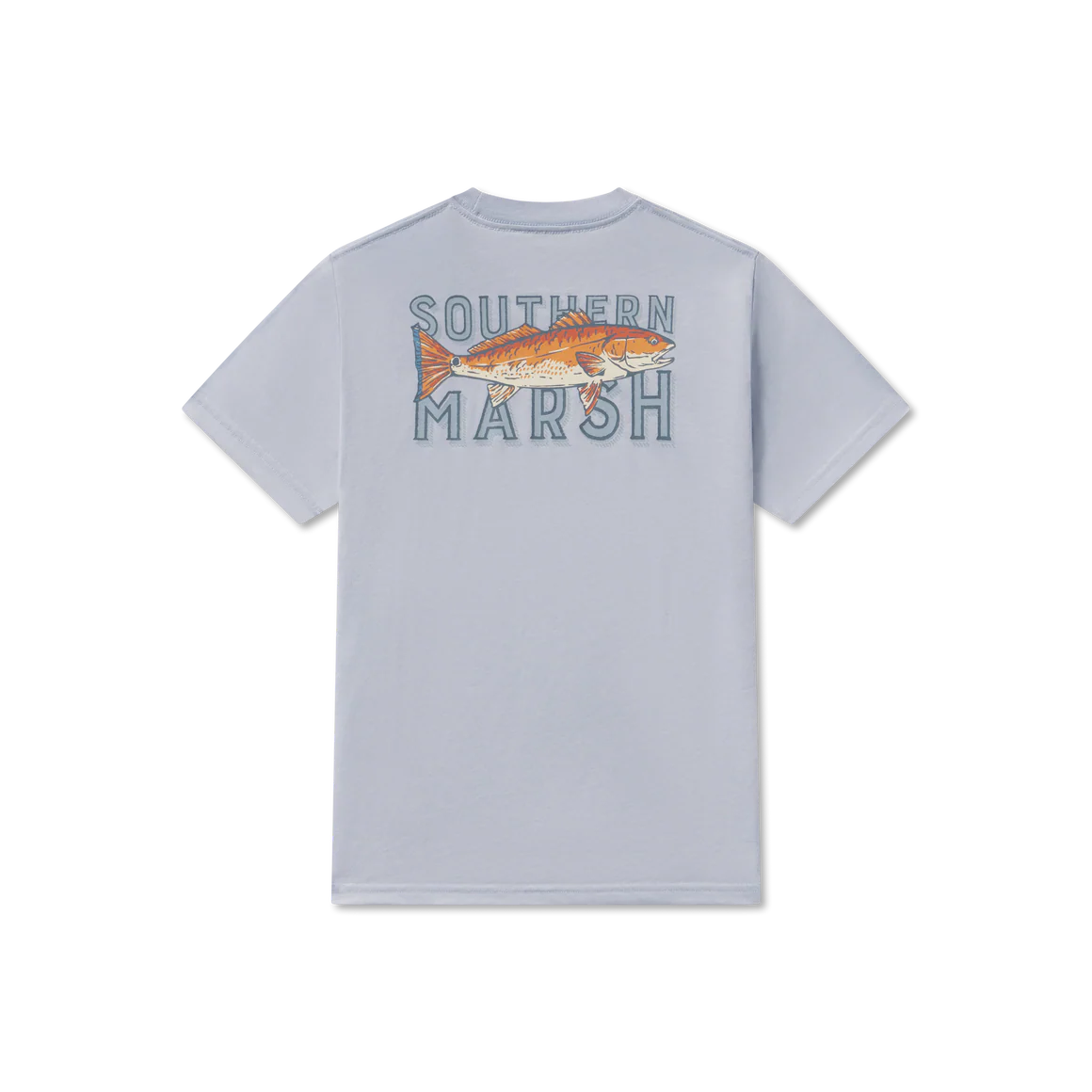 Southern Marsh Mist Blue Redfish Catch Tee