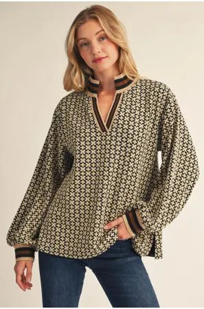The Debby Taupe Long Sleeve