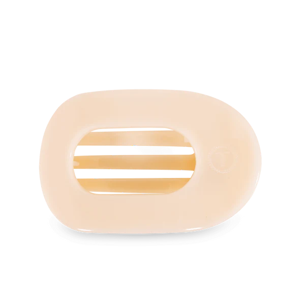 Teleties Almond Beige Large Flat Round Hair Clip