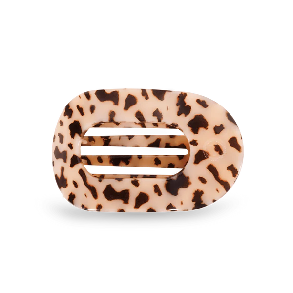 Teleties Blonde Tortoise Medium Flat Round Hair Clip