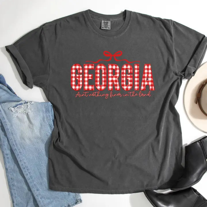 Simply You Georgia Red Gingham Tee