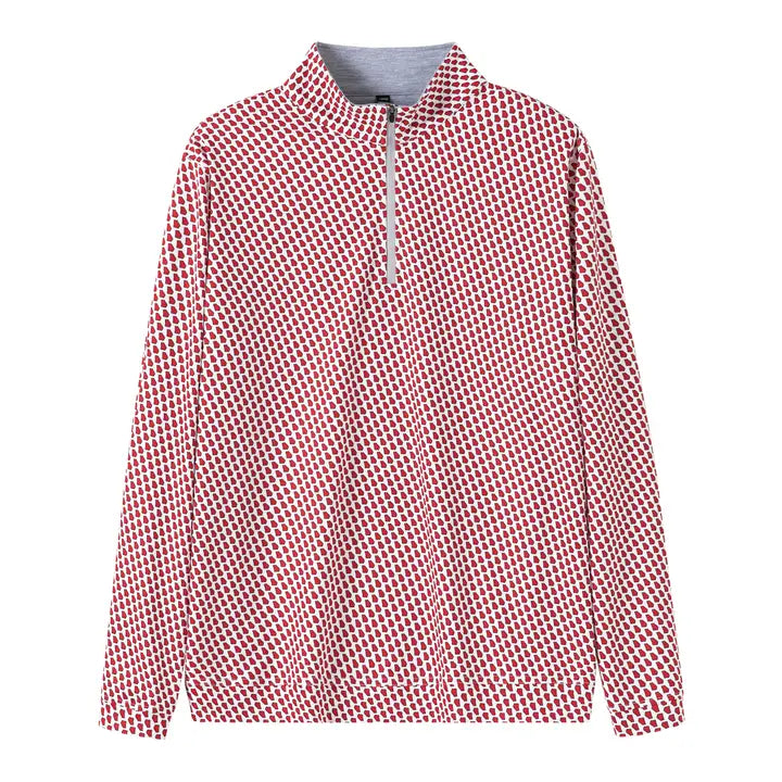 Meripex Kids Georgia Ga Outline (Red and Black) 1/4 Zip