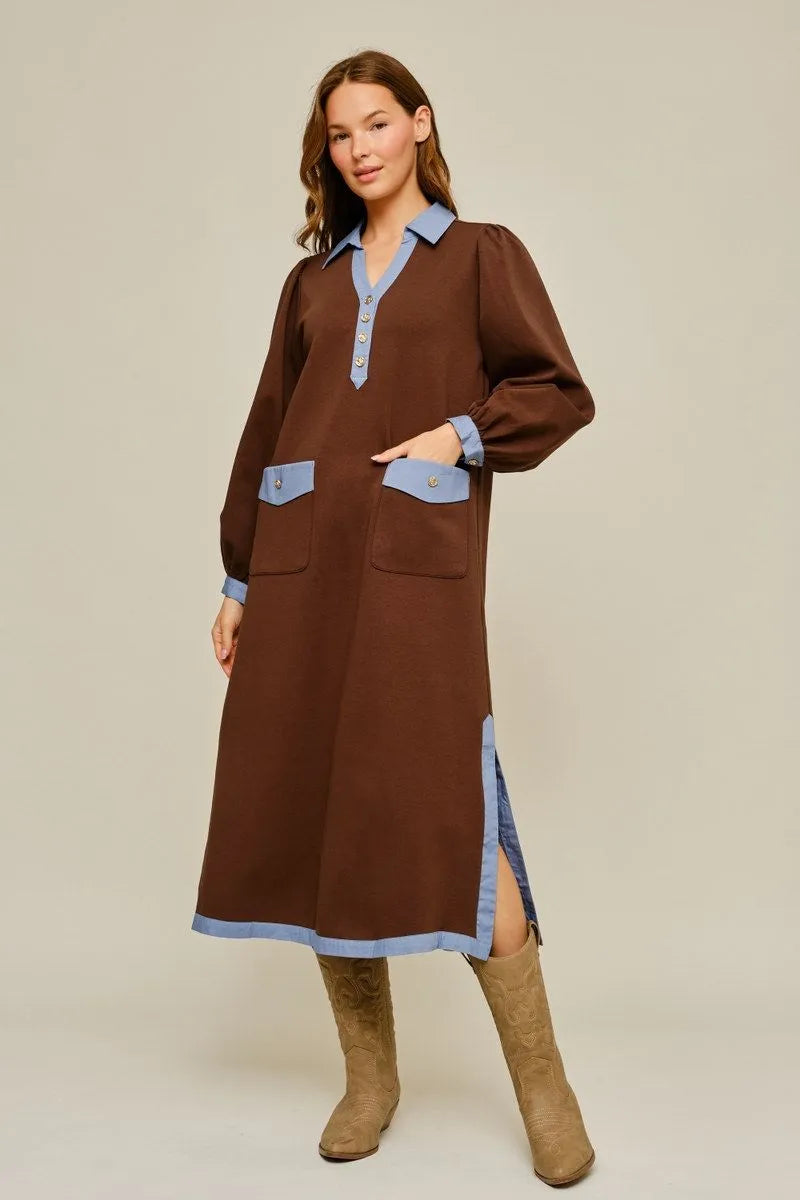 Bluebird Mocha Dress