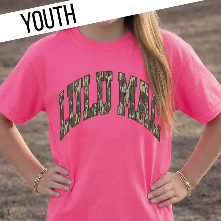 Youth Lulu Mac Bottomland Neon Pink Tee