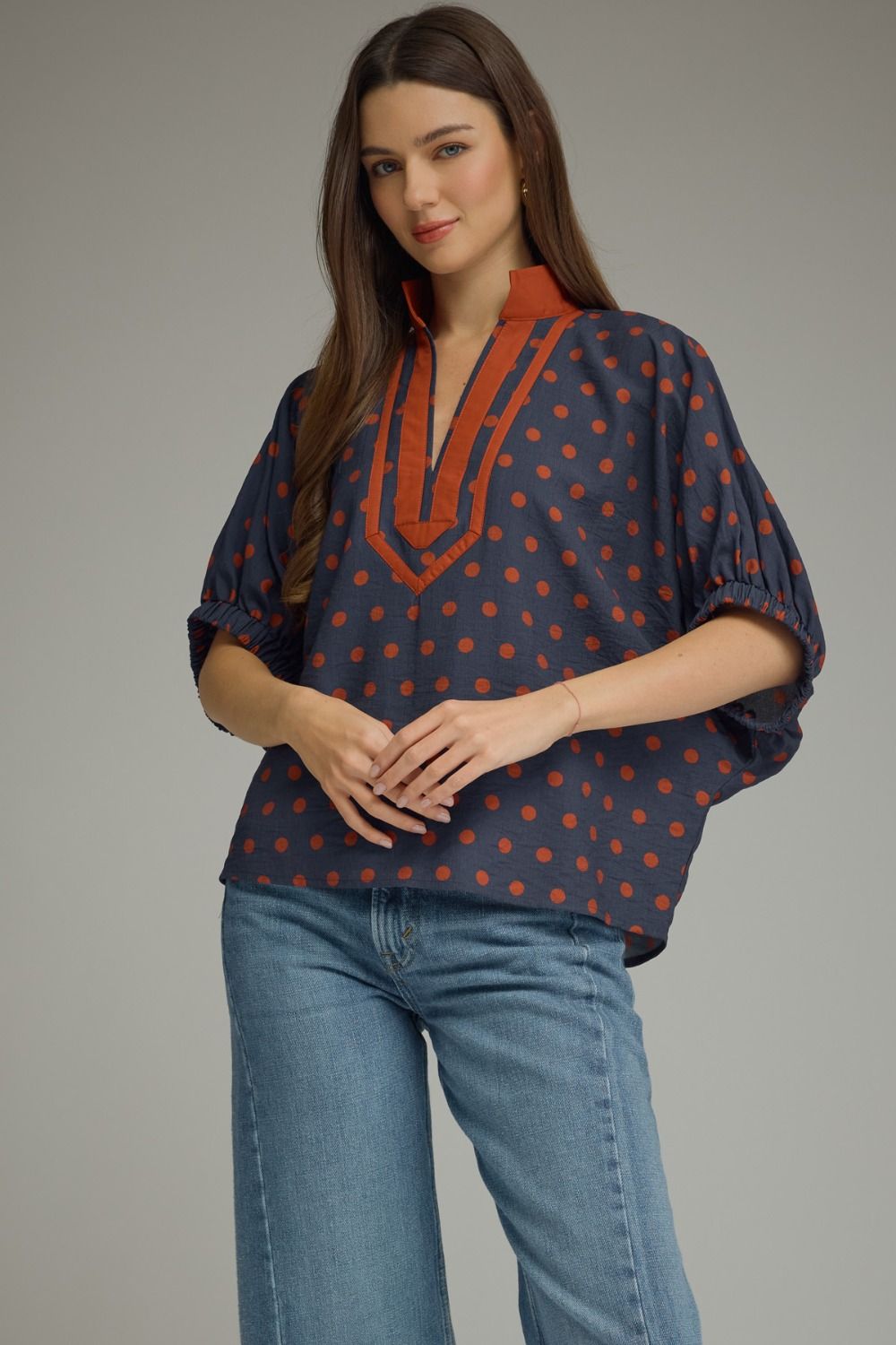 The Allison Polka Dot Blouse