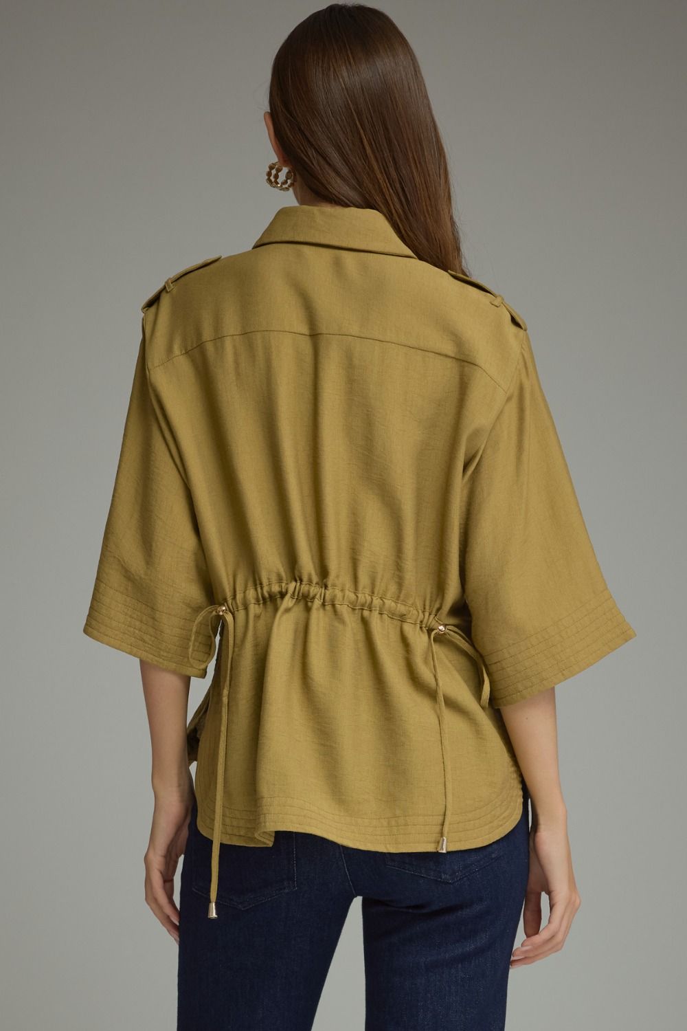 Martini Olive Dolman Sleeve Top