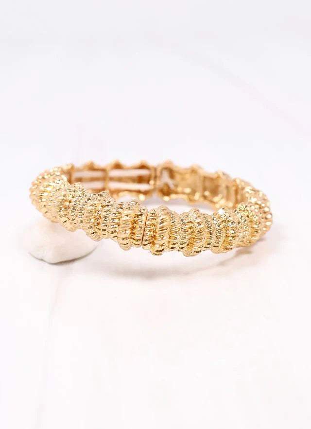 Caroline Hill Sully Metal Stretch Bracelet GOLD