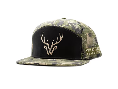 WILDGAME 7 Panel Logo Camo Mesh Hat