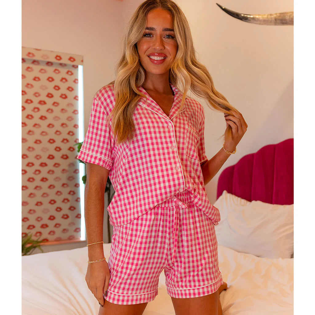 Lulu Mac Pink Gingham Pajama Set