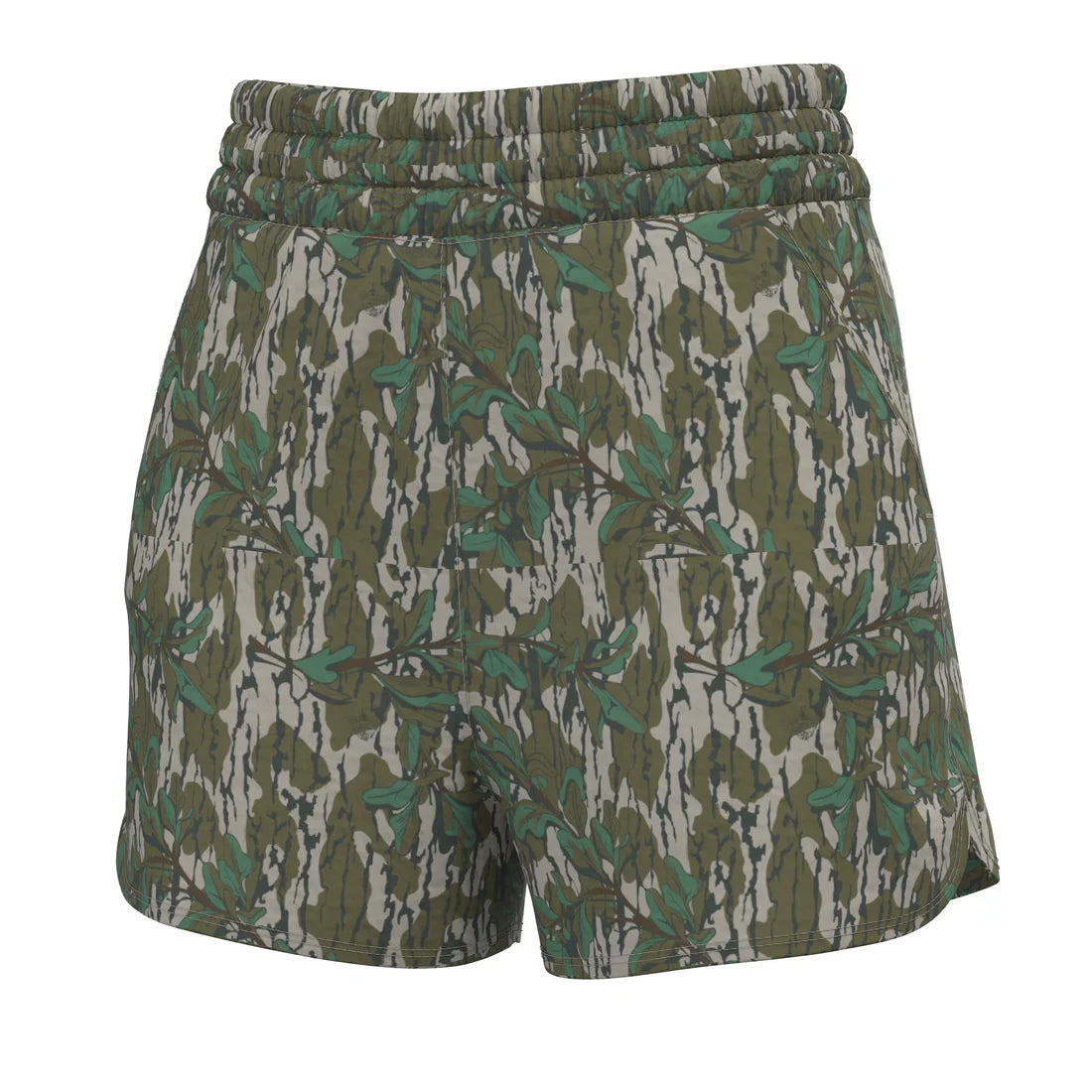Local Girl Green Leaf High Waisted Volley Shorts
