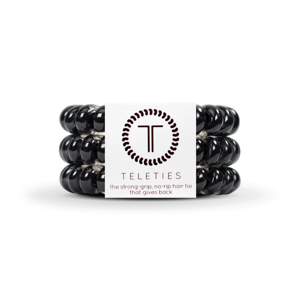 Teleties Jet Black Large Hair Ties
