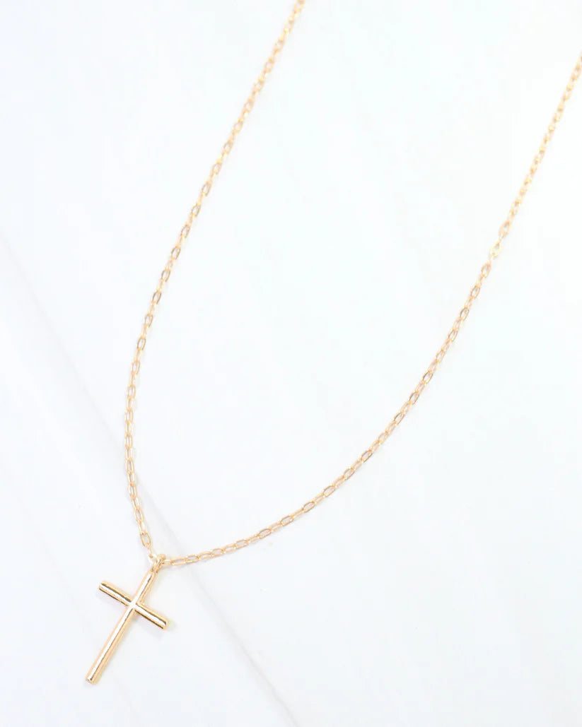 Carla Cross Necklace Gold