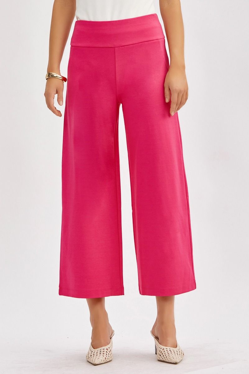 Dear Scarlett Pink Sapphire Magic Wide Cropped Pants