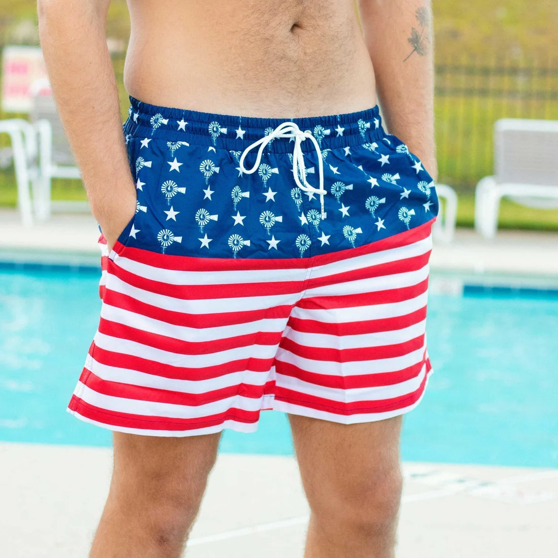 Old South USA Soft Mesh Swim Trunks
