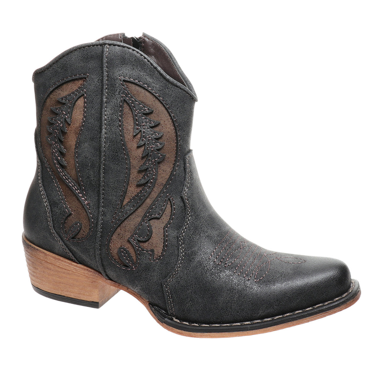 The Kaylee Black Comb Ankle Boots