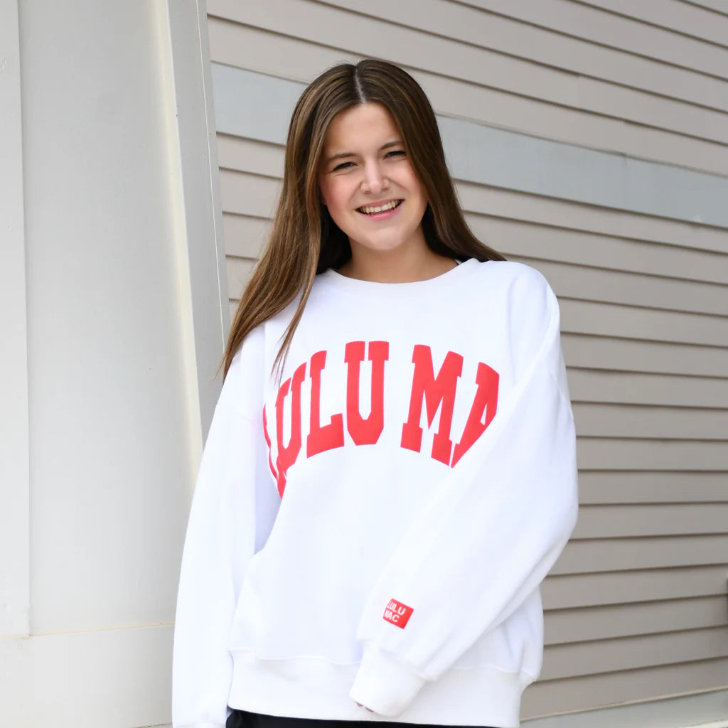 Lulu Mac Sweatshirt White/Red - Puff