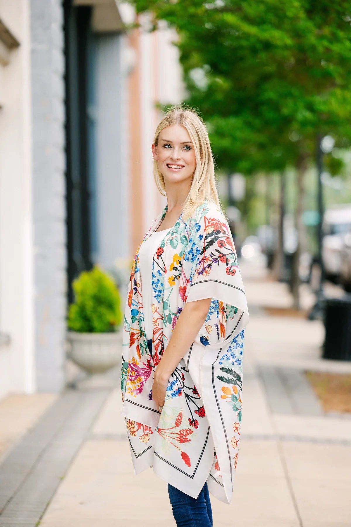 Caroline Hill Meilani Printed Kimono