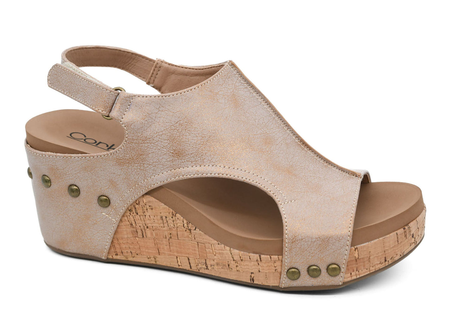 Corkys Carley Wedge in Bronze Wash