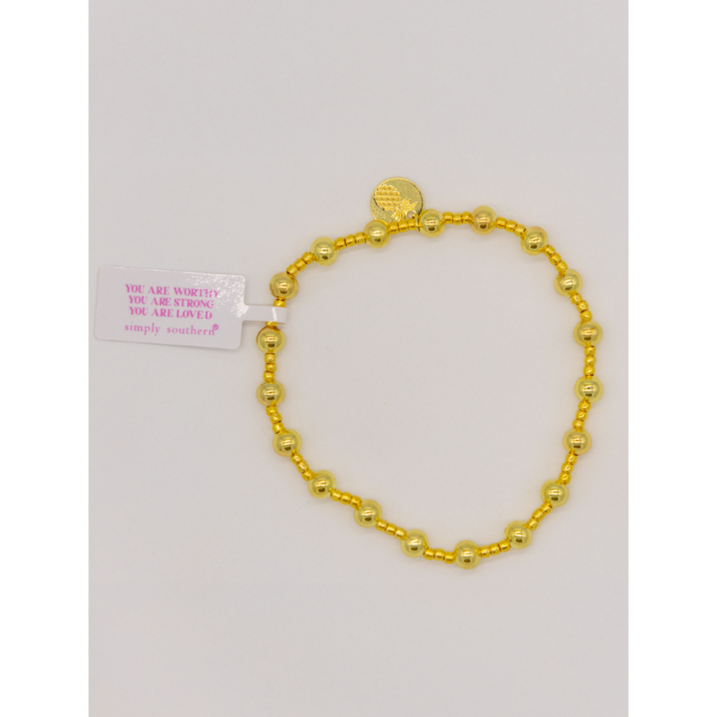Simply Southern Gold Bracelet Big and Little Beads