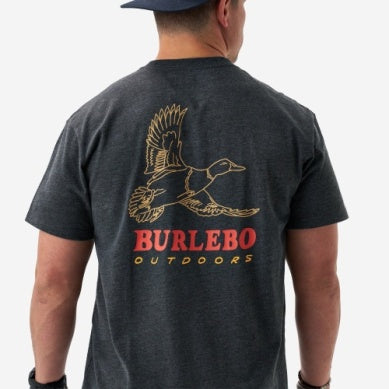 Burlebo T-shirt DUCK WILD - HEATHER BLACK