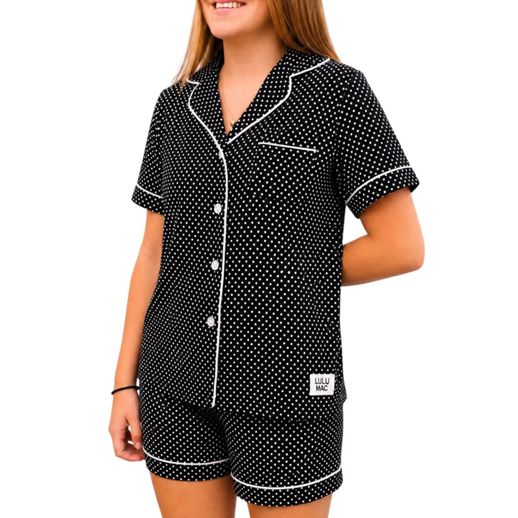 LULU Mac Black and White PJ Set
