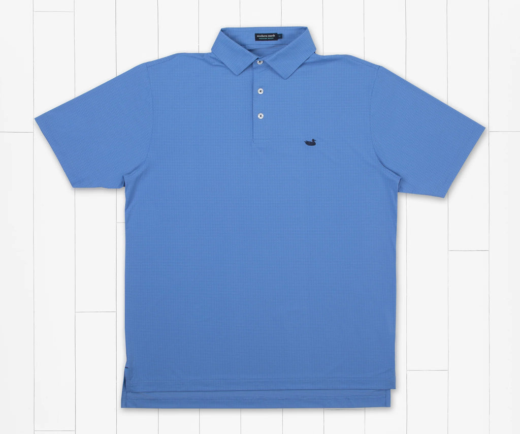 Southern Marsh French Blue Dot Performance Polo