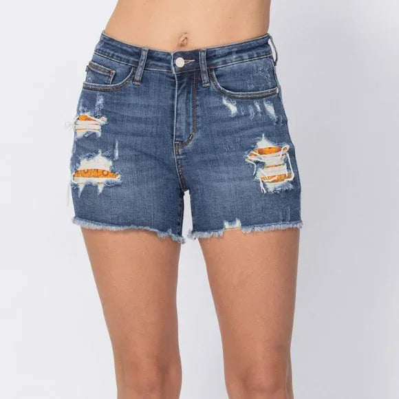 Judy Blue Hi-Waist Pocket Lining Cutoffs
