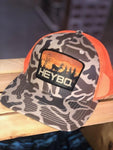 HeyBo Camo/Neon Orange Deer Patch Hat