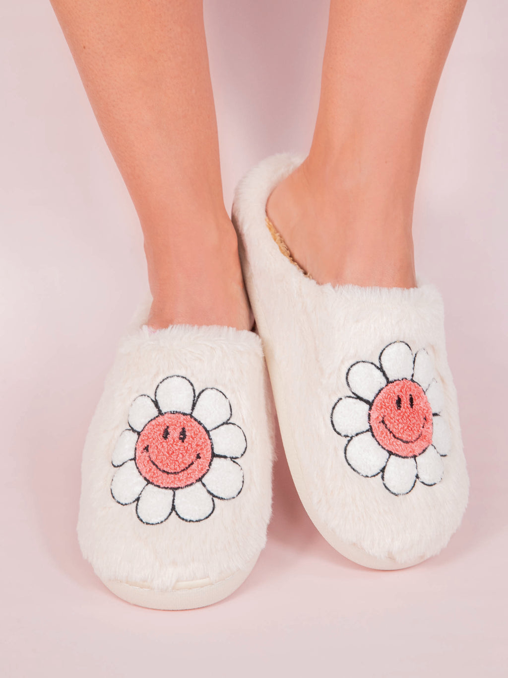 Simply Southern Pink Flower Slippers