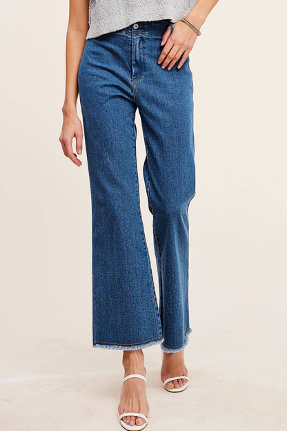 Soft Washed Stretchy High Waisted Flare Pants