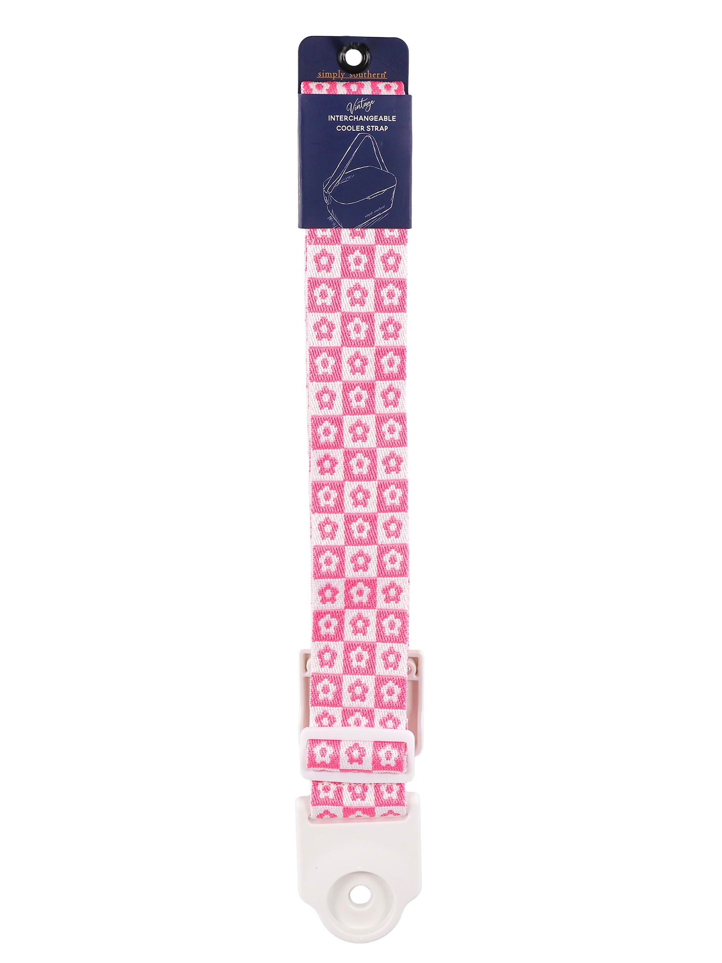 Simply Southern Pink Flower Cooler Strap